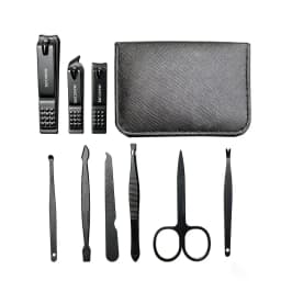 9 Pcs Portable Nail Clipper Multi Kit with Cuticle Trimmer Toenail Scissors Ear Nail File Tweezers Suitable for Travel Home