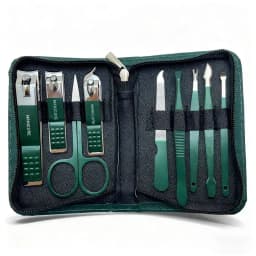 9 Pcs Portable Nail Clipper Multi Kit with Cuticle Trimmer Toenail Scissors Ear Nail File Tweezers Suitable for Travel Home