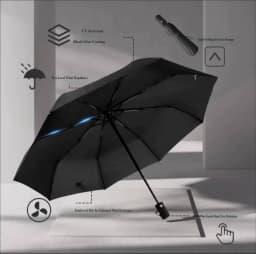 Umbrella Fully Automatic Thickened Enlarged Reinforced Folding Umbrella Sun and Rainproof Sunshade Umbrella for Women Sunscreen