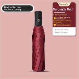 Umbrella Fully Automatic Thickened Enlarged Reinforced Folding Umbrella Sun and Rainproof Sunshade Umbrella for Women Sunscreen