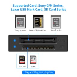 UTHAI Q02 Rocketek Multi-Function Type-c To XQD Card Reader USB 3.0 Card Reader M/G Memory Card Supports Speeds Up to 5Gbps
