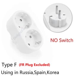 EU Extension Socket ON/OFF Switch 16A 250V Standard Plug Adapter Conversion Sockets Germany Plug 1 to 2 or 1 to 3 Way AC Outlets