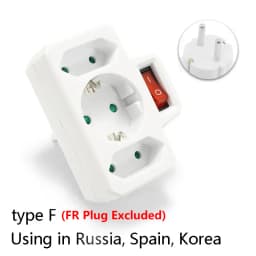 EU Extension Socket ON/OFF Switch 16A 250V Standard Plug Adapter Conversion Sockets Germany Plug 1 to 2 or 1 to 3 Way AC Outlets