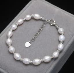 Natural freshwater pearl bracelet Real Pearl Bracelet Female Adjustable Rice Beads Bracelet For Girl Birthday Present