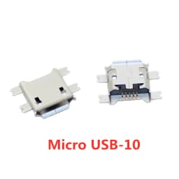 10pcs/Lot  Micro USB 5 Pin SMT Socket Connector Type B Female Placement SMD DIP USB Charging Connectors