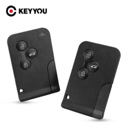 KEYYOU 3 Button Smart Remote Car Key For Renault Clio Logan Megane 2 3 Koleos Scenic 2003-2008 Card With Emergency Insert Blade