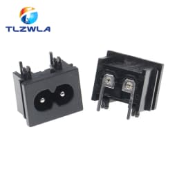 1PCS Pure Copper AC Power Socket Weldable Socket With Switch 2-Hole 3-Core AC Power Charging Port DB ower Socket