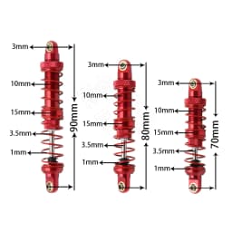 Metal 70mm 80mm 90mm 100mm 110mm 120mm Shock Absorber Oil Damper for 1/10 RC Crawler Car Axial SCX10 AXI03007 RBX10 D90 TRX4