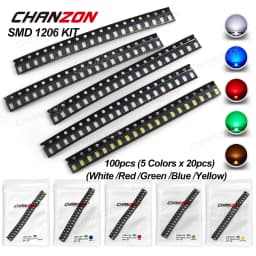 1206 3216 SMD LED Diode Chip Warm White Red Green Blue Yellow Orange UV Purple Pink RGB SMT Lamp Light Beads Emitting Kit