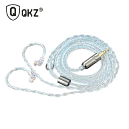 QKZ T1 200 Core 8 Strand OFC Copper Silver Plated Earphone Upgrade Cable KZ C Pin QDC Pin for EDX PRO ZSN PRO Castor TRN MT1 CCA