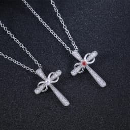 CAOSHI Aesthetic Cross Necklace for Women Charming Zirconia Trendy Party Accessories Personalized Female Jewelry Wholesale Bulk
