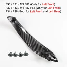 RHD LHD Carbon Fiber Car Inner Door Pull Handle Trim Cover for BMW 3 4 Series F30 F31 F32 F33 F34 F35 F36 F80 F82 F83 2013-2018