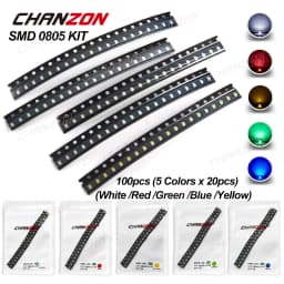 0805 (2012) SMD LED Diode Chip Warm White Red Green Blue Yellow Orange UV Purple Pink RGB SMT PCB Lamp Light Beads Emitting Kit