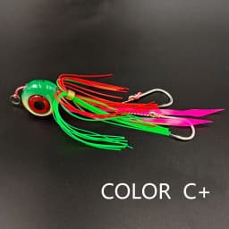 60g/80g/100g/ Metal Tenya Madai  Kabura Jig  deep sea slow jig head with skirt  lead lureluminous  Fishing Bait  inchiku
