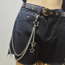 Punk Steet Keychains Chain Women Men Moon Star Rivets Skull Accessories Choice Rock Goth Pants Waist Belt Chain On Jeans Jewerly