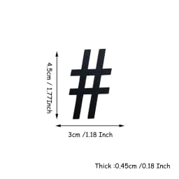4 Inch 100mm Self Adhesive Big Modern Door Number for Exterior House Apartment Plaque Mailbox Address Digits Sticker Sign Black