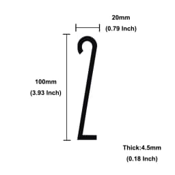 4 Inch 100mm Self Adhesive Big Modern Door Number for Exterior House Apartment Plaque Mailbox Address Digits Sticker Sign Black