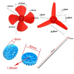 6 Set DC Motors Kit, Mini Electric Hobby Motor 3V -12V 25000 RPM Strong Magnetic with Shaft Propeller, 2 x AA Battery Holder,9V