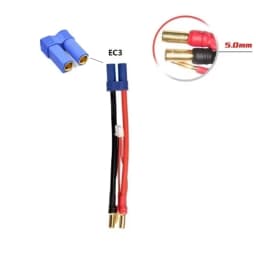 Lipo Lithium Battery Charging Wire 2S 4MM/5MM 7.4v 7.6v Balance Head T/ XT60/EC5/XT90/TRX For Cars DIY Model Toys Silicone Cable