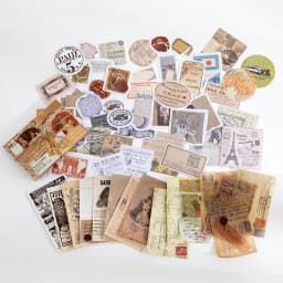 60pcs/1lot Kawaii Stationery Stickers Retro Memory Room Series Junk Journal Diary Decorative Mobile Stickers Scrapbooking DIY