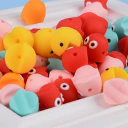 LOFCA 5pcs Ghost Bead Silicone BPA Free DIY For Silicone Jewelry Bracelet Necklace Accessories for making Make bracelets