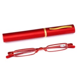 IENJOY Small Reading Glasses With Metal Case Men Women Reading Glasses Mini Portable Pen Presbyopic Glasses 2.0 1.0 1.5 2.5