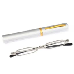 IENJOY Small Reading Glasses With Metal Case Men Women Reading Glasses Mini Portable Pen Presbyopic Glasses 2.0 1.0 1.5 2.5
