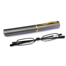 IENJOY Small Reading Glasses With Metal Case Men Women Reading Glasses Mini Portable Pen Presbyopic Glasses 2.0 1.0 1.5 2.5