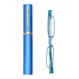 IENJOY Small Reading Glasses With Metal Case Men Women Reading Glasses Mini Portable Pen Presbyopic Glasses 2.0 1.0 1.5 2.5