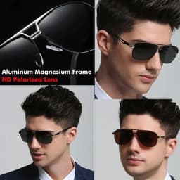 1PC Top Aluminum Magnesium Square Polarized Photochromic Sunglasses Men Sun Glasses Safety Driving Oculos De Sol Masculino