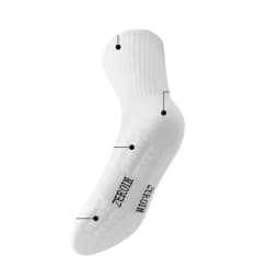 1 Pair Socks Men's Cotton Deodorant Winter Towel Bottom with Velvet Mid-Tube White Stockings Thickened Sports Basketball Socks