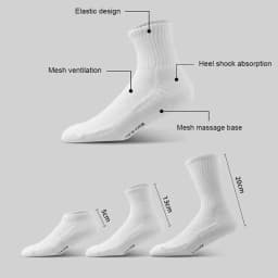 1 Pair Socks Men's Cotton Deodorant Winter Towel Bottom with Velvet Mid-Tube White Stockings Thickened Sports Basketball Socks