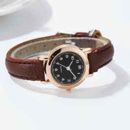 Women's Watch Fashion Small Arabic Quartz Watches Leather Band Wristwatches