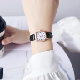 Women's Watch Fashion Small Arabic Quartz Watches Leather Band Wristwatches