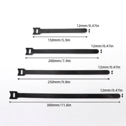 Releasable Cable Ties Wire Organizer Black 15 20 25 30cm Nylon Hook Loop Straps Wrap Zip Bundle Bandage Tie Plastics Fastening
