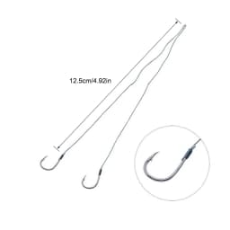 Ackibbik 50pcs Small Size Fishing Hooks With PE Line 3#-12# Pre Tied Fishing Hooks String Hook Sub-line Hook for Carp Fishing