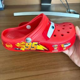 2026 Mcqueen Cartoon Slippers - Waterproof Eva Outdoor Sandals With Breathable Holes, Adult Casual Beach Shoes