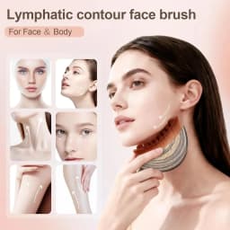 New Lymphatic Contour Face Brush for Lymphatic Drainage Massage Ergonomically Designed to Fit Skin Precisely
