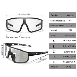 New Style Brand Photochromic Eyewear Men Women Bicycle MTB Bike Running Fishing Cycling Glasses Comfortable Windproof Goggles