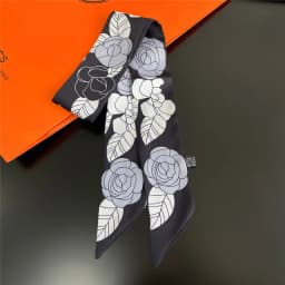 Knot Print Summer Scarf 2024 Luxury Brand Design Women Skinny Bag Scarves Hair Band Neck Silk Scarf For Ladies Foulard Headband
