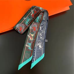 Knot Print Summer Scarf 2024 Luxury Brand Design Women Skinny Bag Scarves Hair Band Neck Silk Scarf For Ladies Foulard Headband