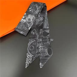 Knot Print Summer Scarf 2024 Luxury Brand Design Women Skinny Bag Scarves Hair Band Neck Silk Scarf For Ladies Foulard Headband