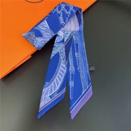 Knot Print Summer Scarf 2024 Luxury Brand Design Women Skinny Bag Scarves Hair Band Neck Silk Scarf For Ladies Foulard Headband