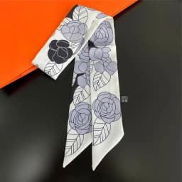 Knot Print Summer Scarf 2024 Luxury Brand Design Women Skinny Bag Scarves Hair Band Neck Silk Scarf For Ladies Foulard Headband