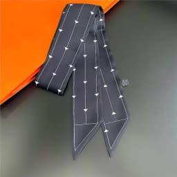 Knot Print Summer Scarf 2024 Luxury Brand Design Women Skinny Bag Scarves Hair Band Neck Silk Scarf For Ladies Foulard Headband