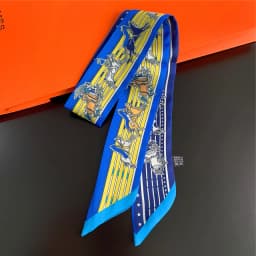 Knot Print Summer Scarf 2024 Luxury Brand Design Women Skinny Bag Scarves Hair Band Neck Silk Scarf For Ladies Foulard Headband