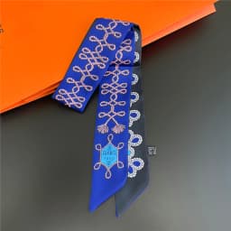 Knot Print Summer Scarf 2024 Luxury Brand Design Women Skinny Bag Scarves Hair Band Neck Silk Scarf For Ladies Foulard Headband