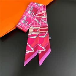 Knot Print Summer Scarf 2024 Luxury Brand Design Women Skinny Bag Scarves Hair Band Neck Silk Scarf For Ladies Foulard Headband