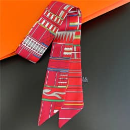 Knot Print Summer Scarf 2024 Luxury Brand Design Women Skinny Bag Scarves Hair Band Neck Silk Scarf For Ladies Foulard Headband