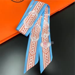 Knot Print Summer Scarf 2024 Luxury Brand Design Women Skinny Bag Scarves Hair Band Neck Silk Scarf For Ladies Foulard Headband